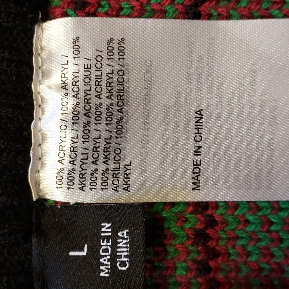 The Ragged Priest Free People NWOT Retro Grandmacore Cozy Patchwork Knit Pants L - Picture 9 of 10